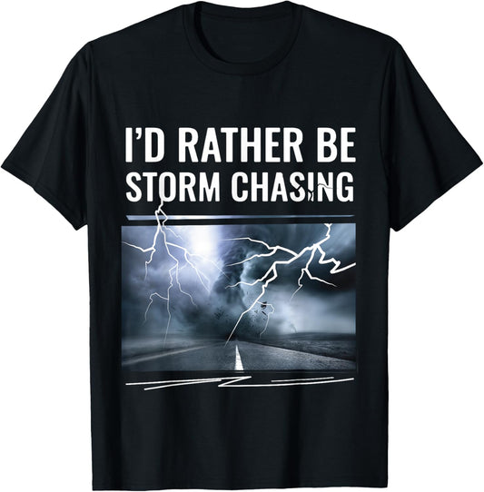 Storm Tornado Twister Hurricane Weather Tornadoes Chaser T-Shirt - T-Shirt | Black