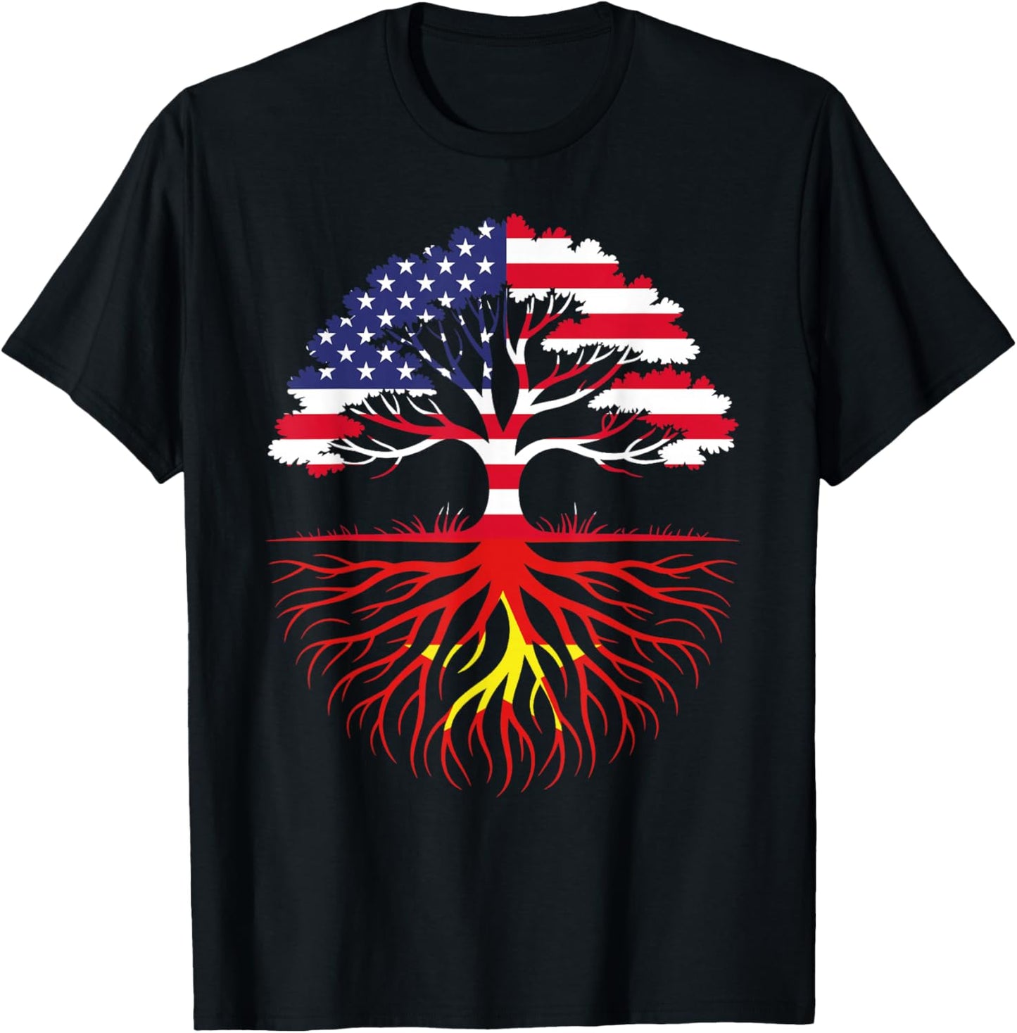 American Grown Vietnamese Roots Flag Heritage T-Shirt - T-Shirt | Black