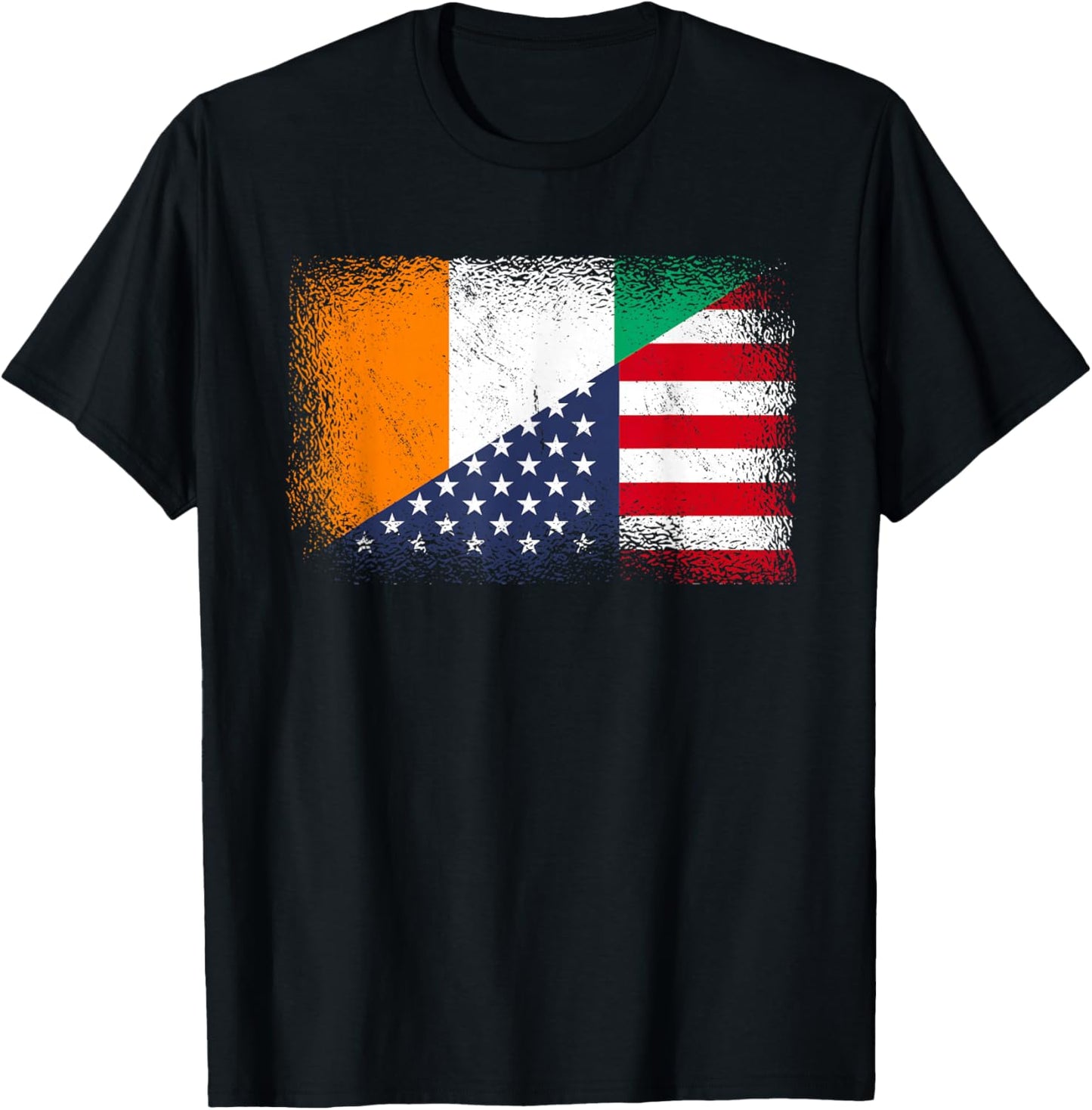 Ivory Coast America Flag Jersey Côte d'Ivoire USA T-Shirt - T-Shirt | Black