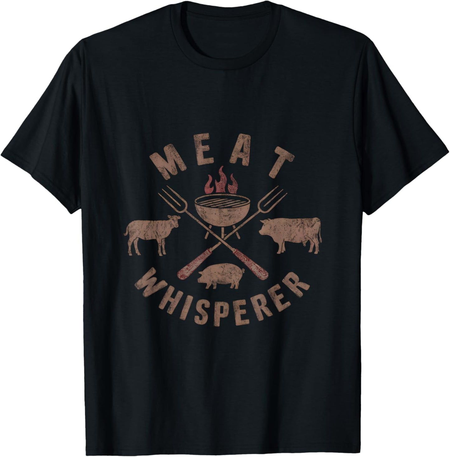 Meat Whisperer BBQ Smokers Cooking Meat T-Shirt - T-Shirt | Black