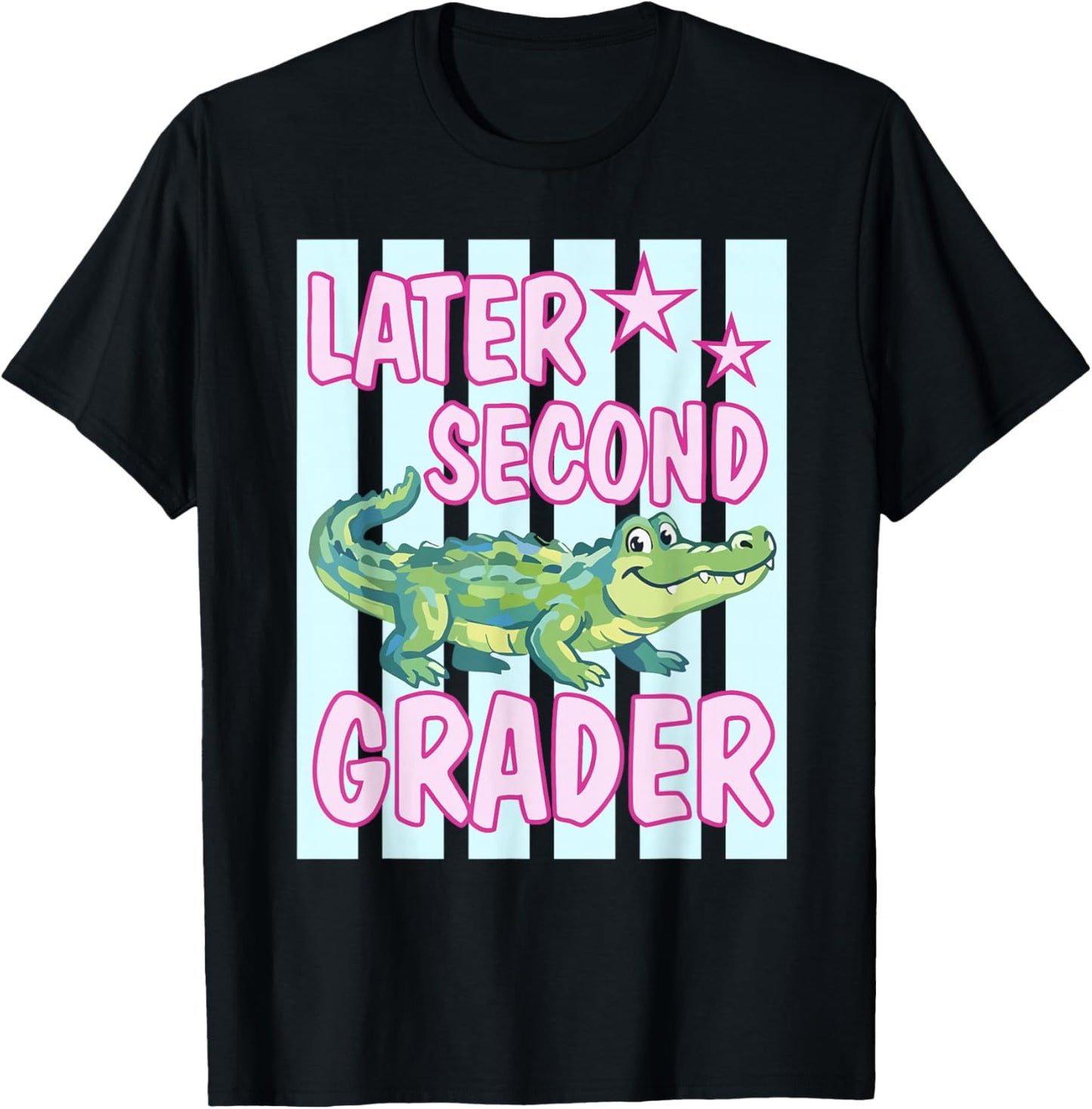 Gator Later Second Grader Last Day School End of School Year T-Shirt - T-Shirt | Black