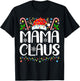 Mama Claus Christmas Santa Xmas Matching Family Christmas T-Shirt - T-Shirt | Black