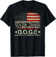 DOGE D.O.G.E. Department Of Government Efficiency US Flag T-Shirt - T-Shirt | Black