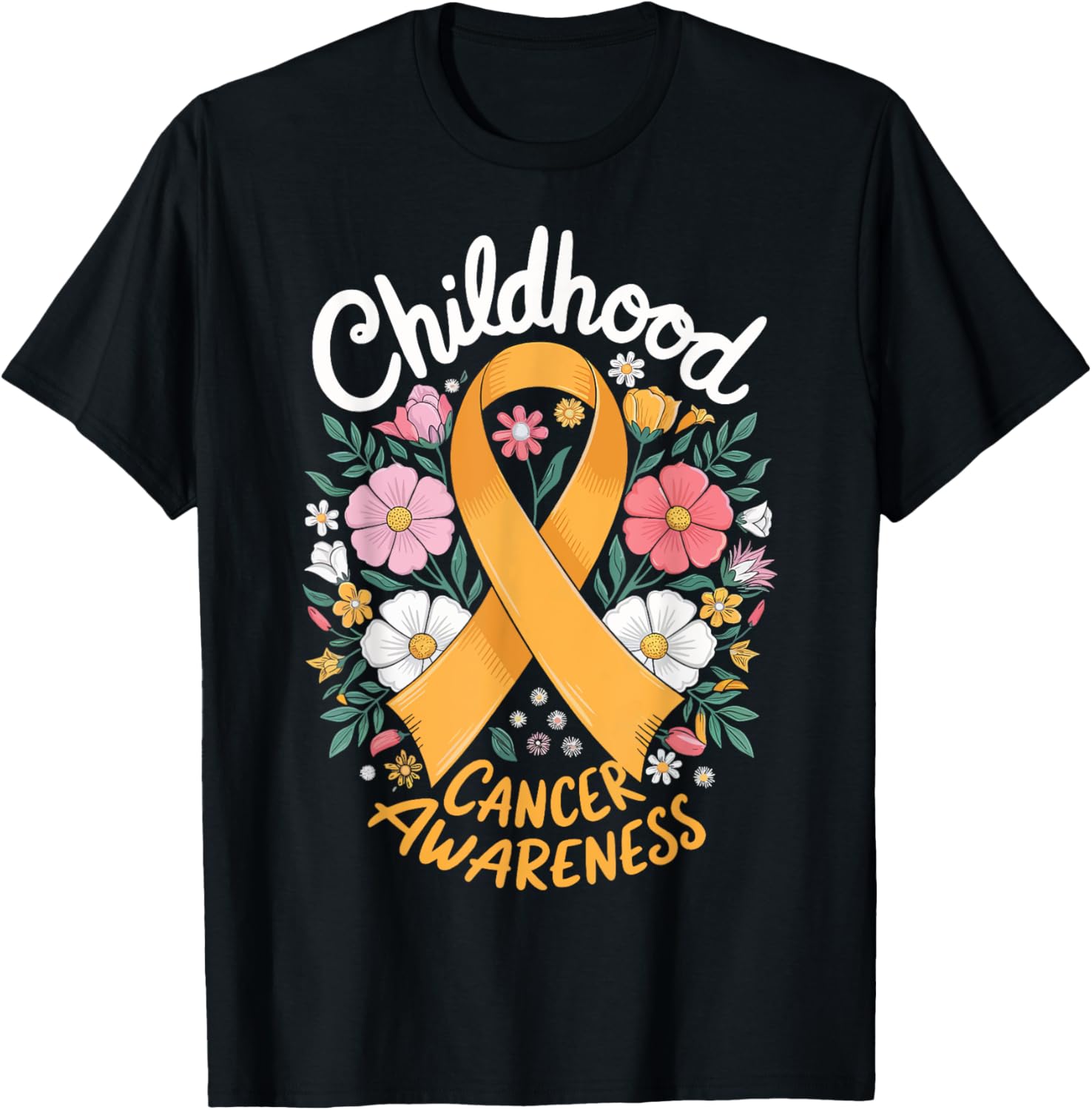 Childhood Cancer Awareness T-Shirt - T-Shirt | Black
