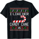 I Like His Candy Cane Girlfriend Ugly Christmas Sweater Xmas T-Shirt - T-Shirt | Black
