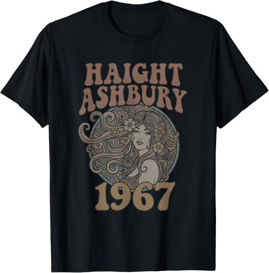 Haight Ashbury 1967 Shirt Vintage Hippie Summer of Love T-Shirt - T-Shirt | Black