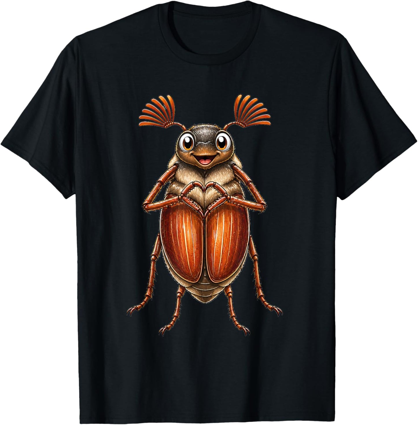 Maikäfer mit Herz | Süßer Maikäfer mit Herzsymbol T-Shirt - T-Shirt | Black