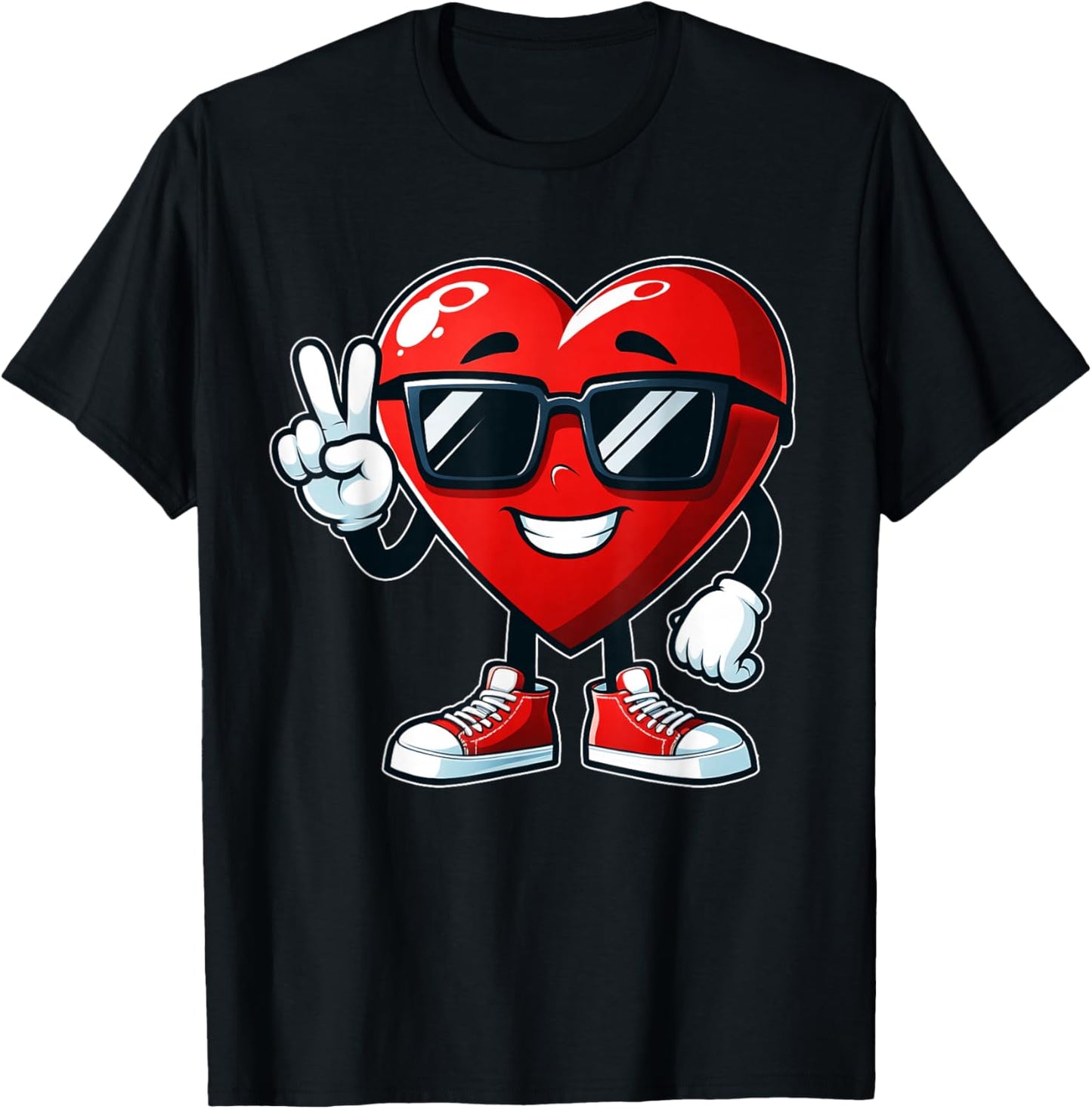 Valentines Vibes Valentines Day For Teens Boys Girls Kids T-Shirt - T-Shirt | Black