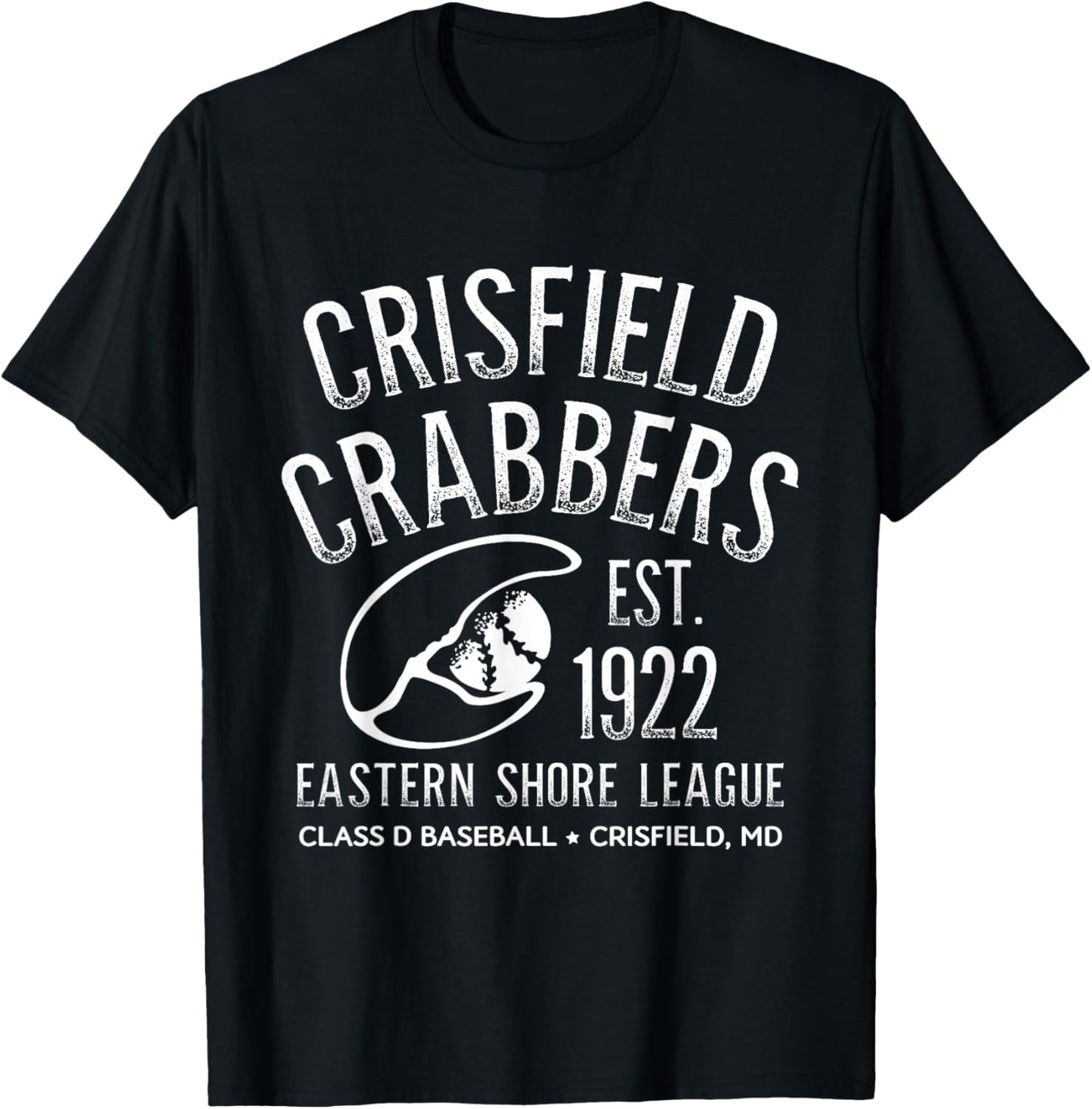 Crisfield Crabbers Maryland Vintage Defunct Baseball T-Shirt - T-Shirt | Black