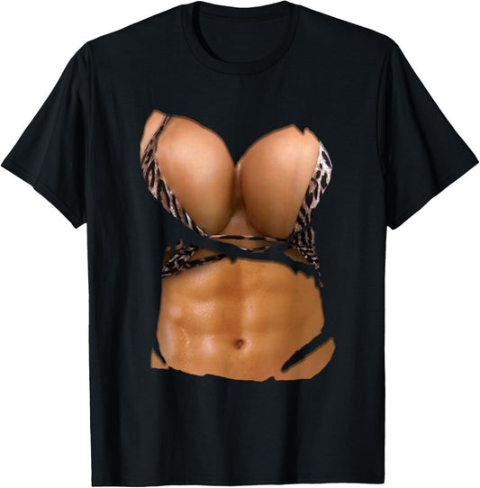 Set of 6 fake breasts for swimsuit , Black, S T-Shirt - T-Shirt | Black