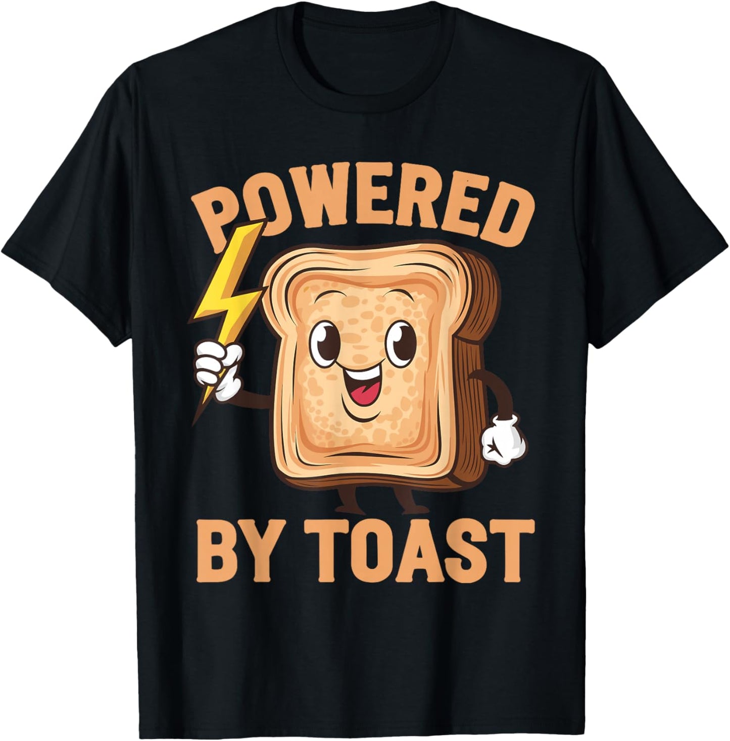 Powered By Toast T-Shirt - T-Shirt | Black