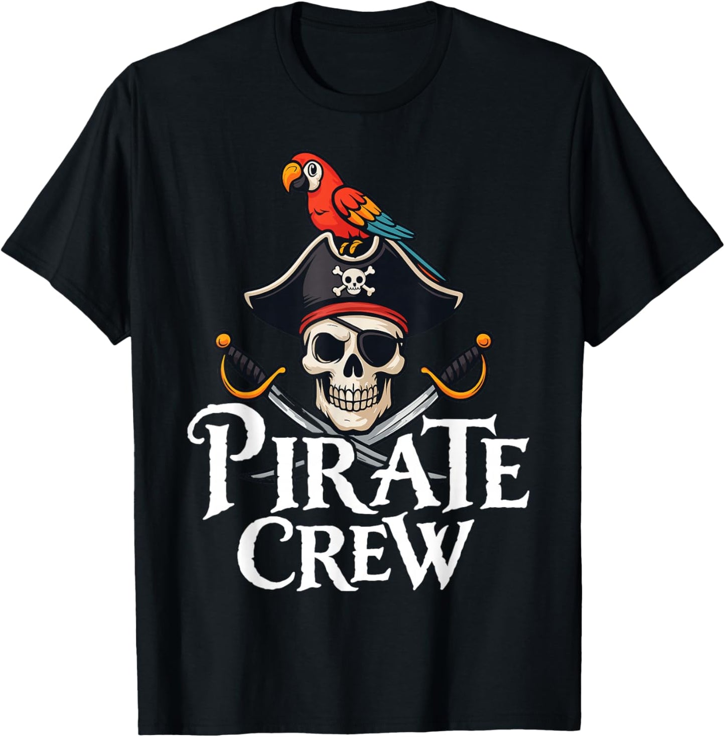 Funny Pirate Crew Halloween Costume Shirt T-Shirt - T-Shirt | Black