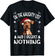 Cute Irish Terrier Dog Christmas On The Naughty List and I T-Shirt - T-Shirt | Black