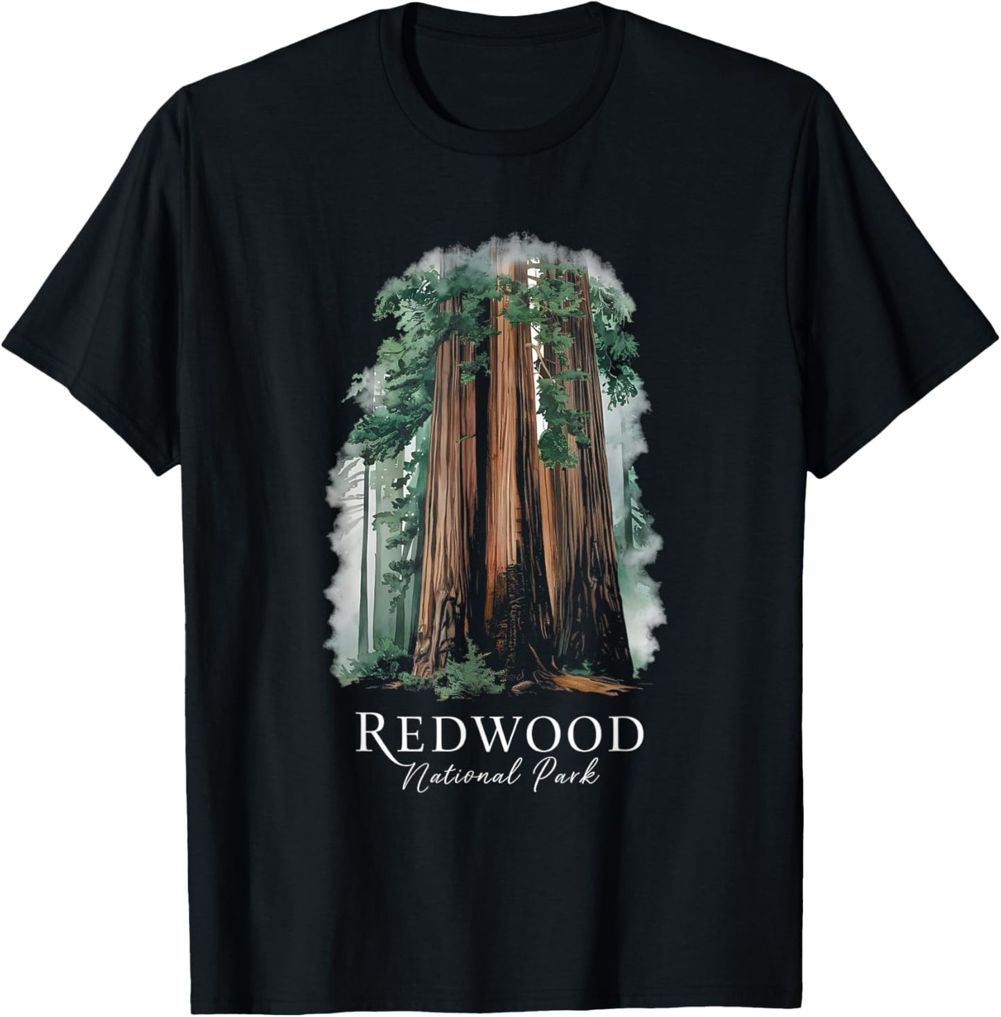 Redwood National Park Souvenir California Outdoors Nature T-Shirt - T-Shirt | Black