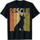 Dog Rescue Vintage Dog Rescuer Retro Dog Rescue T-Shirt - T-Shirt | Black