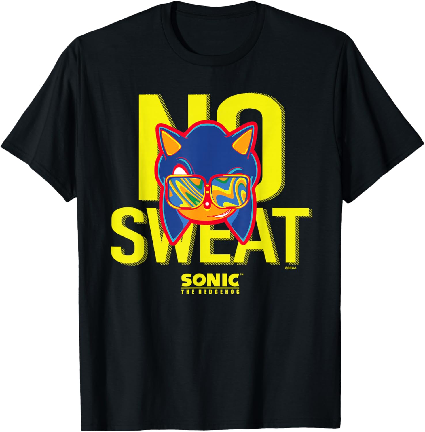 Sonic the Hedgehog - "No Sweat" Sonic T-Shirt - T-Shirt | Black