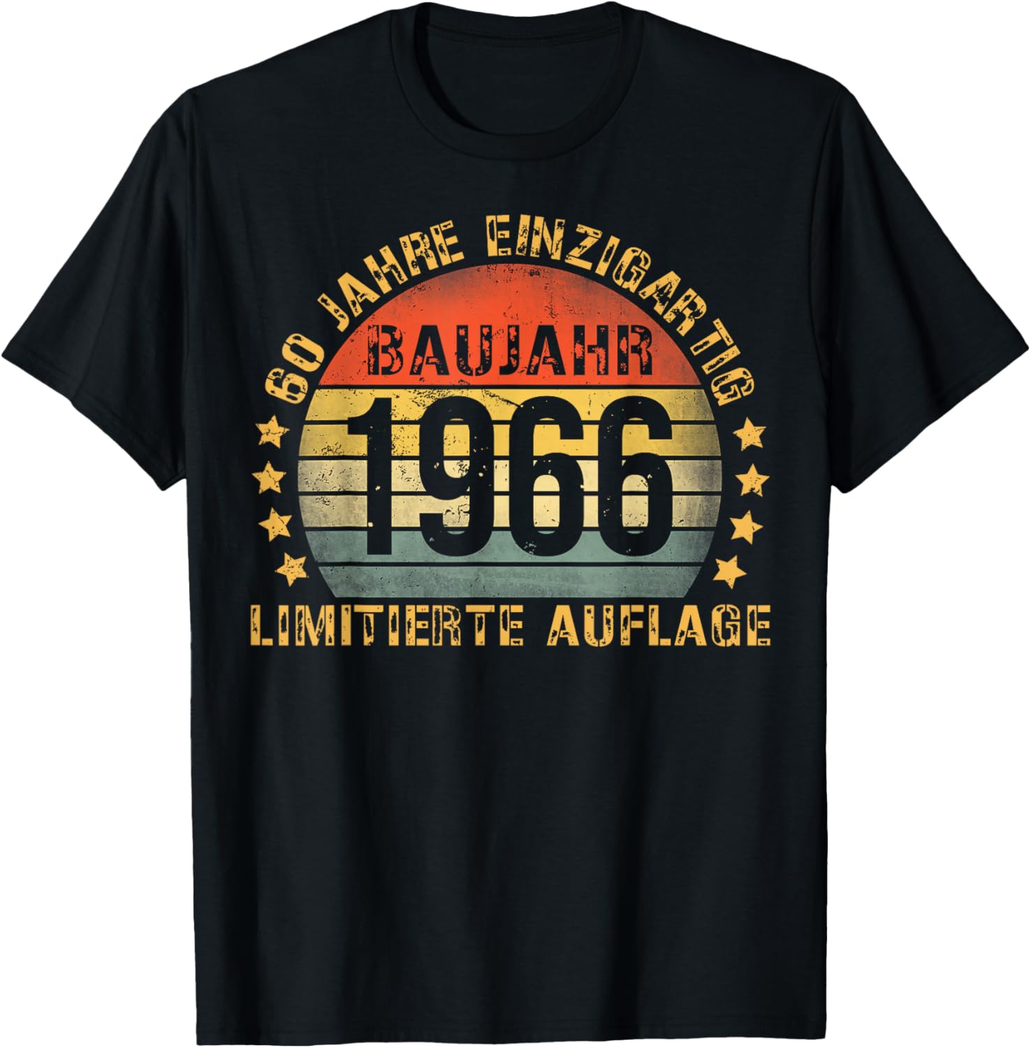 1966 Birthday Man 60th Decoration Funny 60s 60th Birthday T-Shirt - T-Shirt | Black