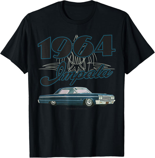 1964 Impala 3.0 Lowrider Kustom Lead Sled Hot Rod Muscle Car T-Shirt - T-Shirt | Black