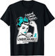 Cervical Cancer Warrior Awareness Survivor Ribbon Teal Women T-Shirt - T-Shirt | Black