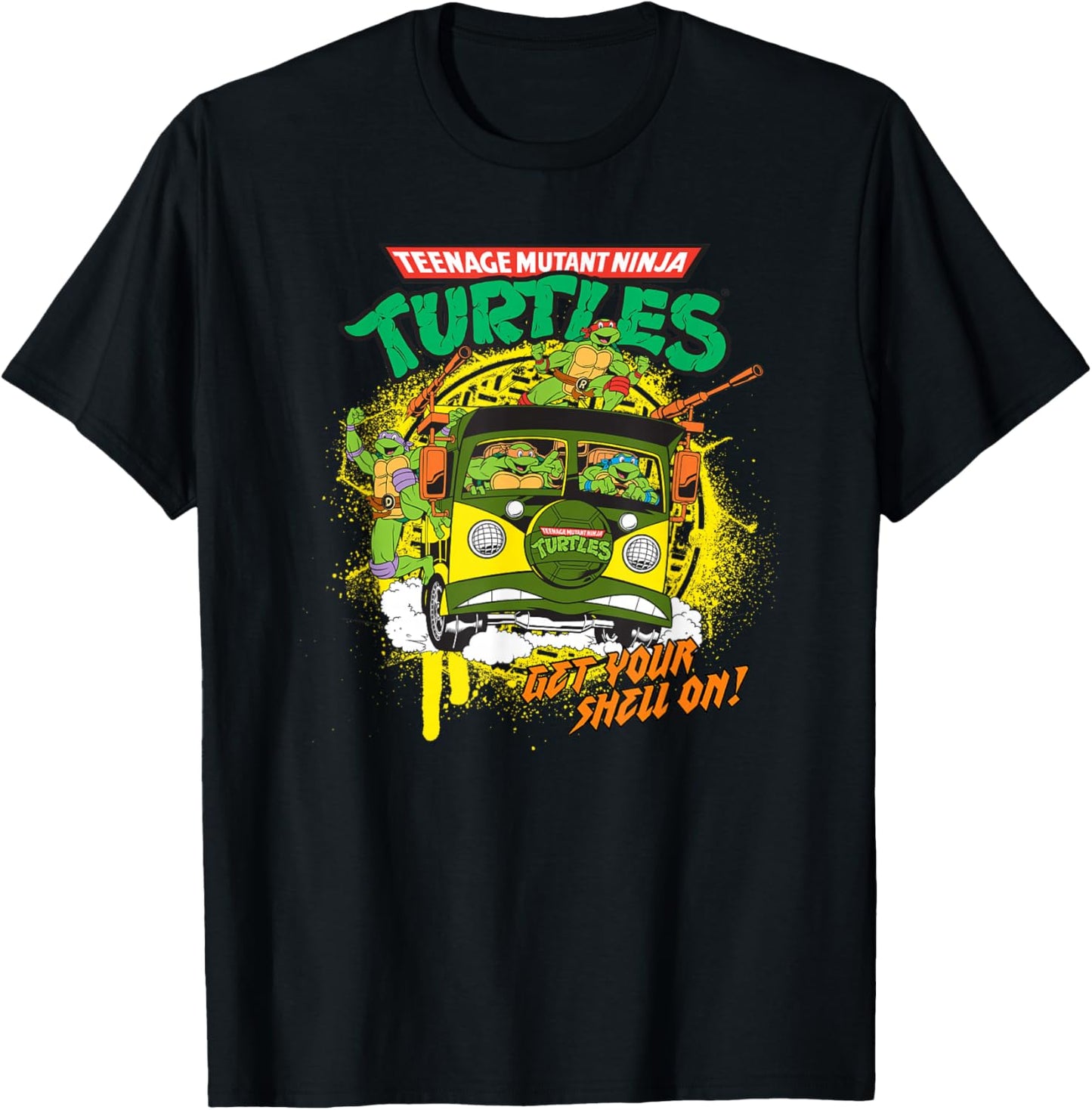 Teenage Mutant Ninja Turtles Get Your Shell on Van T-Shirt - T-Shirt | Black