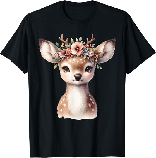 Reindeer Deer Costume Shirt Dirndl Deer Women's Costume , black, S T-Shirt - T-Shirt | Black