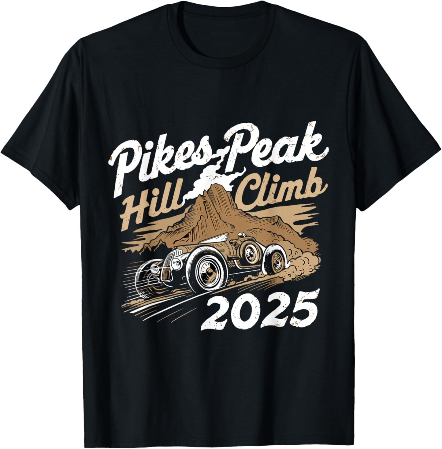 Pikes Peak Hill Climb Funny Colorado Car Race Retro Souvenir T-Shirt - T-Shirt | Black