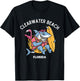 Fun Shark Design Clearwater Beach Florida T-Shirt - T-Shirt | Black