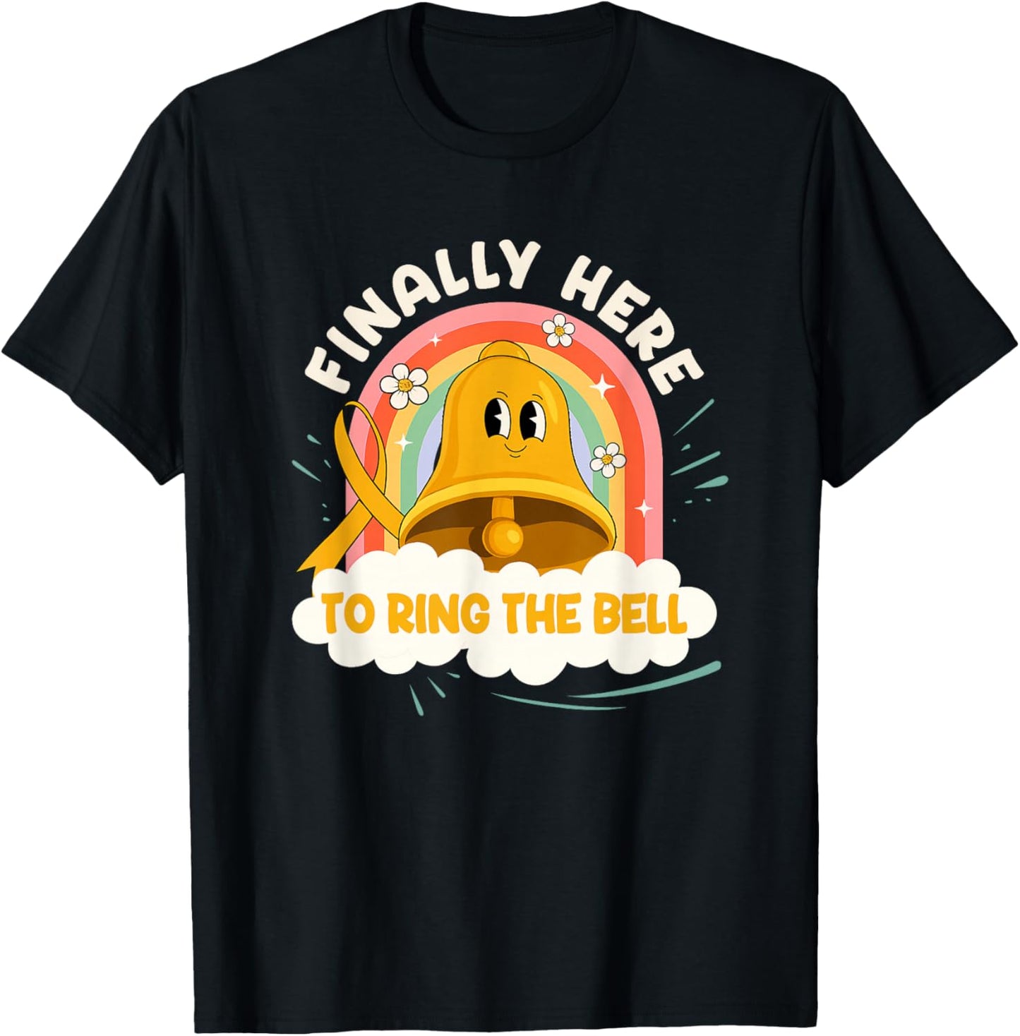 Last Day of Chemo Survivor Here to Ring The Bell End Cancer T-Shirt - T-Shirt | Black