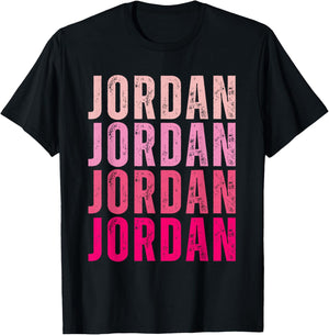 Jordan Personalized Name I Love Jordan Vintage T-Shirt - T-Shirt | Black
