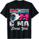 Burnouts or Bows G-ma Loves You Gender Reveal Party T-Shirt - T-Shirt | Black