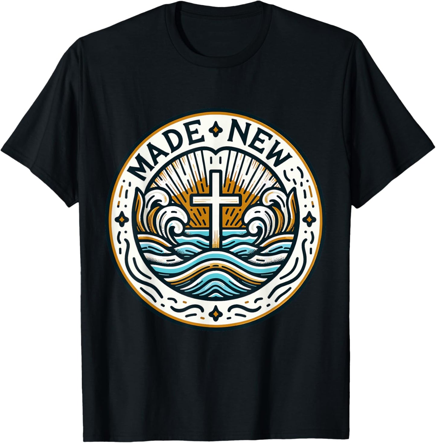 Baptism Made New Baptized T-Shirt - T-Shirt | Black