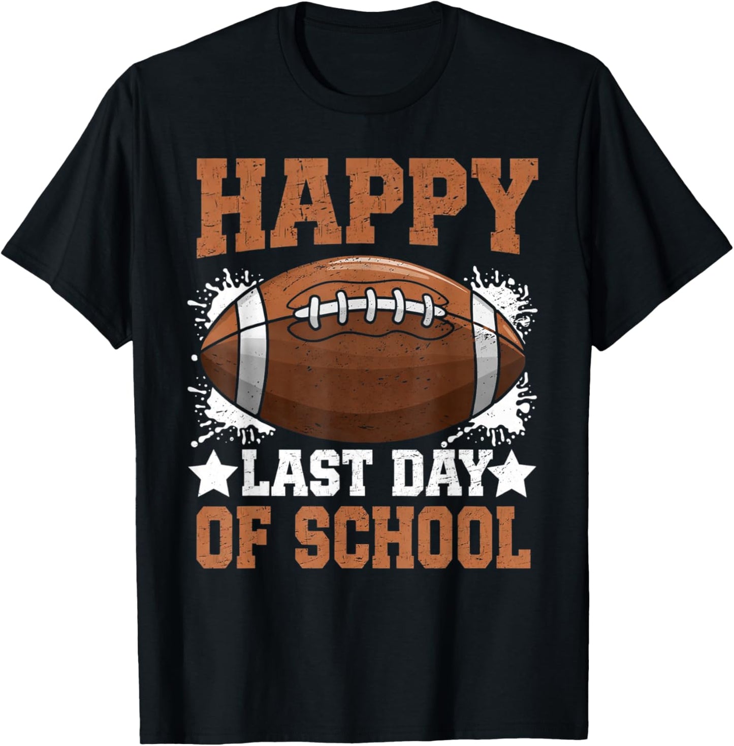 Happy Last Day of School Costume for Football Lovers Boy Kid T-Shirt - T-Shirt | Black