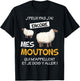 Je peux Pas J'Ai Mes Mes Sheep Breeder Shepherd Humour Excuse T-Shirt - T-Shirt | Black