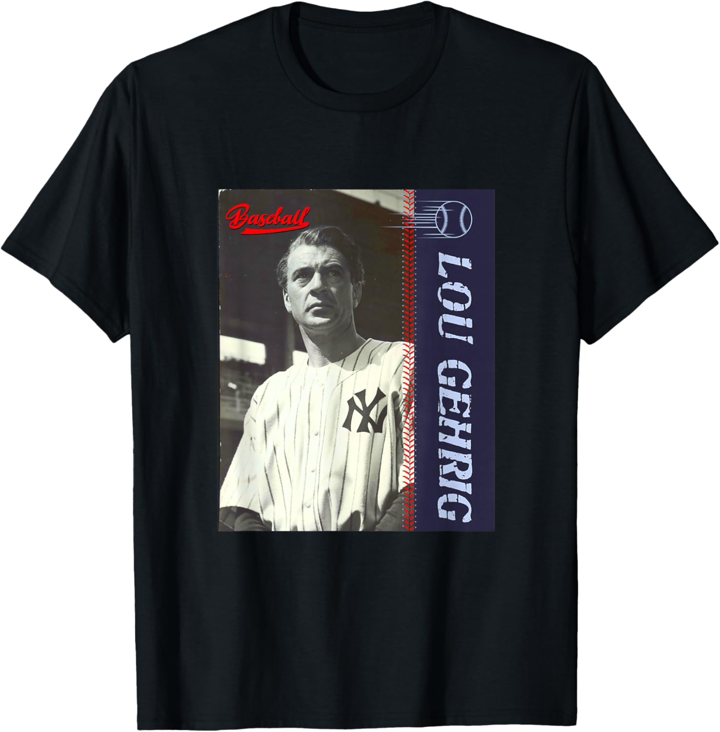 Lou Geherig_002 T-Shirt - T-Shirt | Black