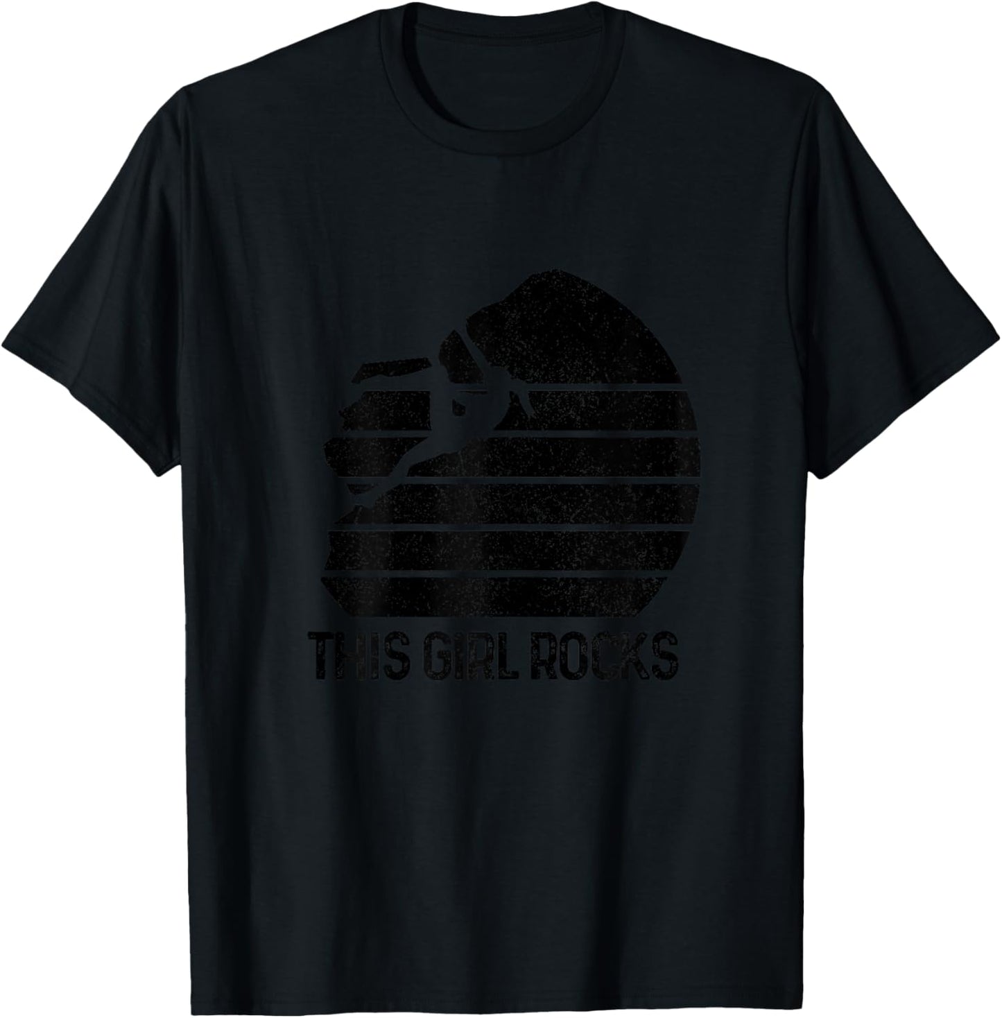Rock Climbing Girl Definition Climber Bouldering Climb T-Shirt - T-Shirt | Black