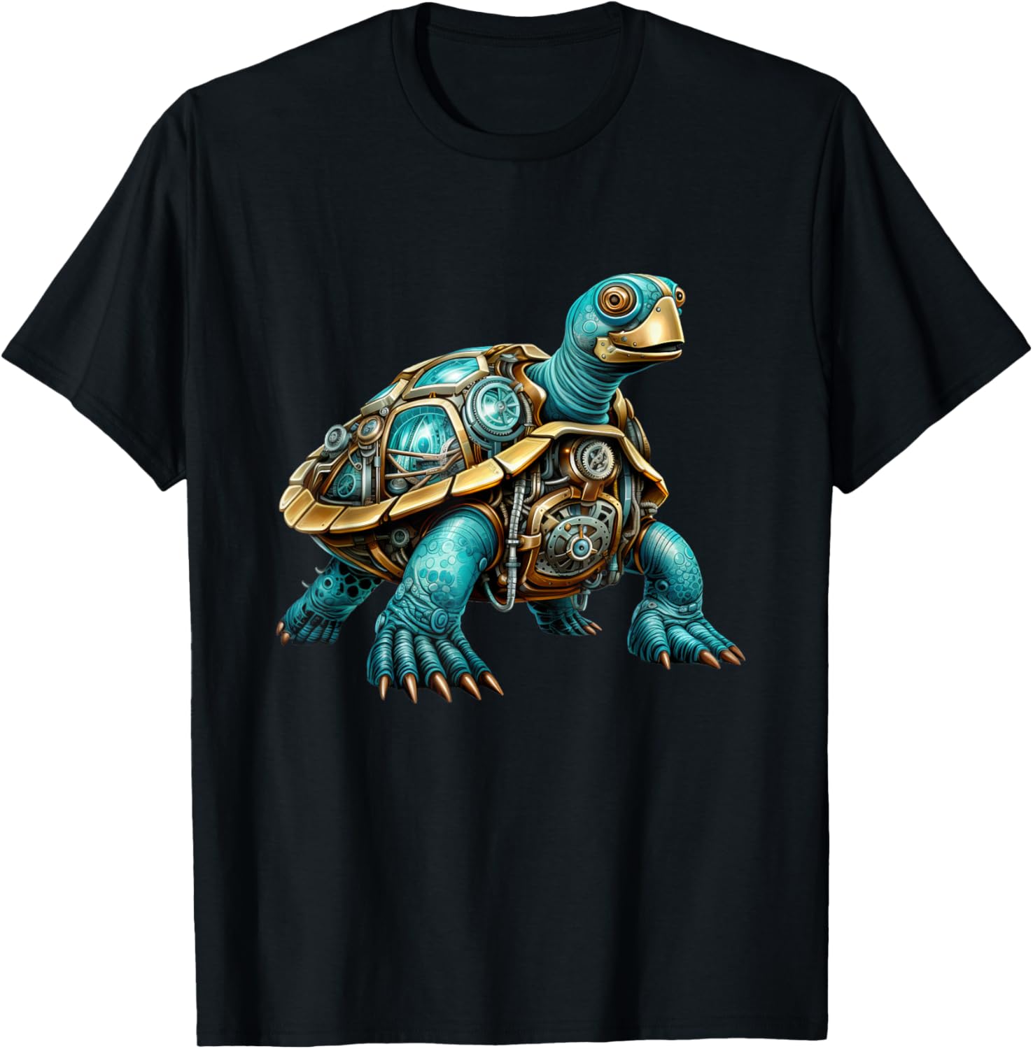 Steampunk Sea Animal Turtle Lover Vintage Tortoise T-Shirt - T-Shirt | Black