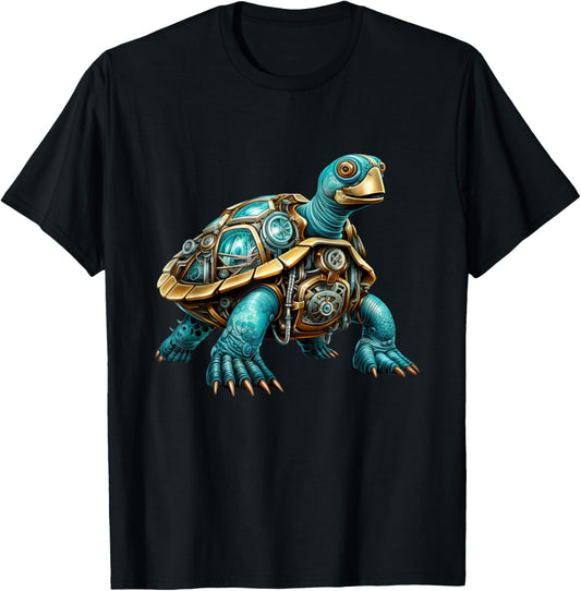 Steampunk Sea Animal Turtle Lover Vintage Tortoise T-Shirt - T-Shirt | Black