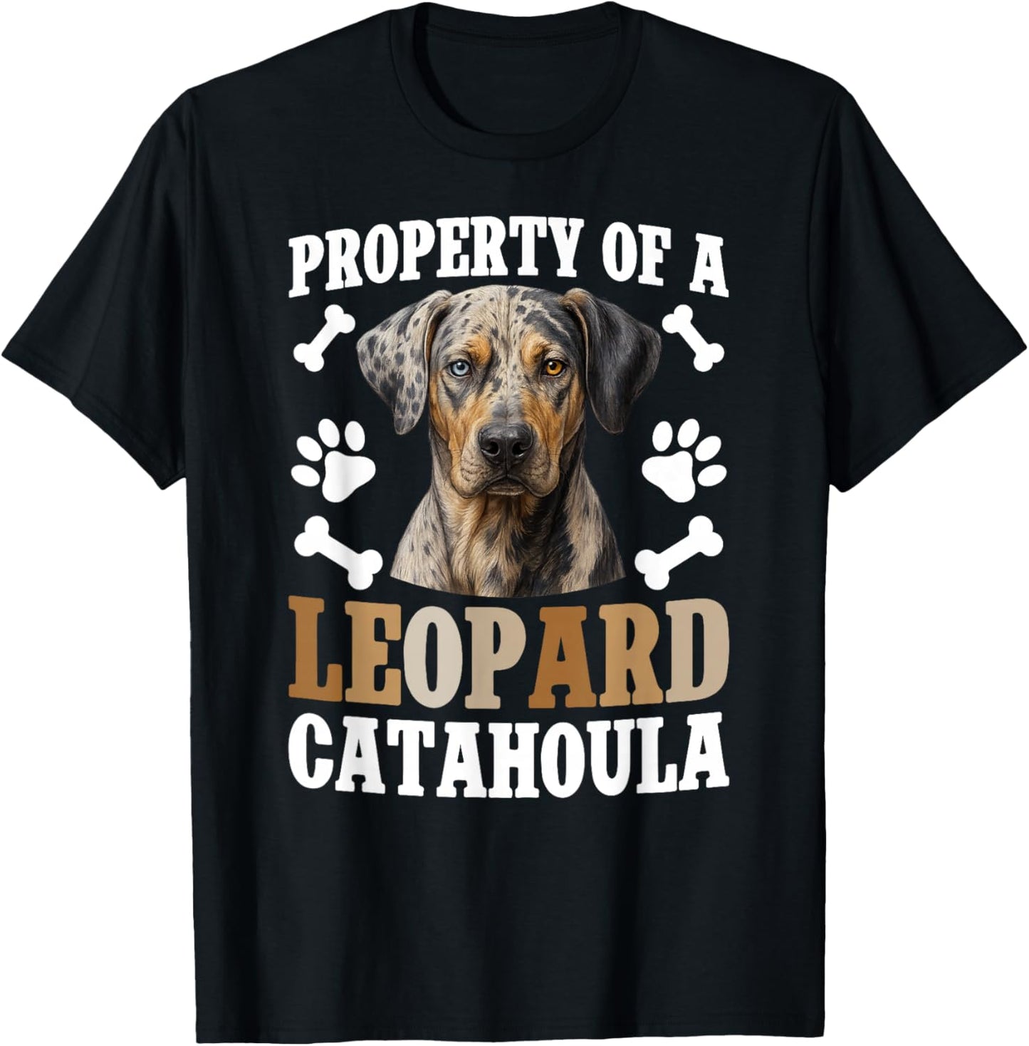 Property of A Catahoula Leopard Dog Owner Catahoula Lover T-Shirt - T-Shirt | Black