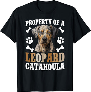 Property of A Catahoula Leopard Dog Owner Catahoula Lover T-Shirt - T-Shirt | Black