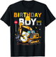 3rd Birthday Boy 3 Years Old Excavator Three Decorations T-Shirt - T-Shirt | Black