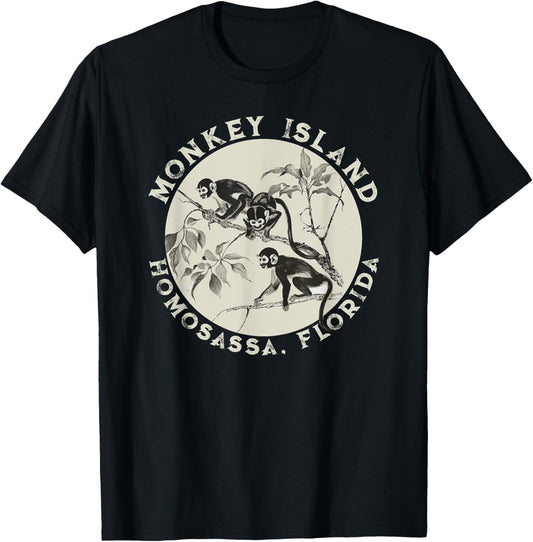 Homosassa Florida Island Of The Spider Monkeys T-Shirt - T-Shirt | Black