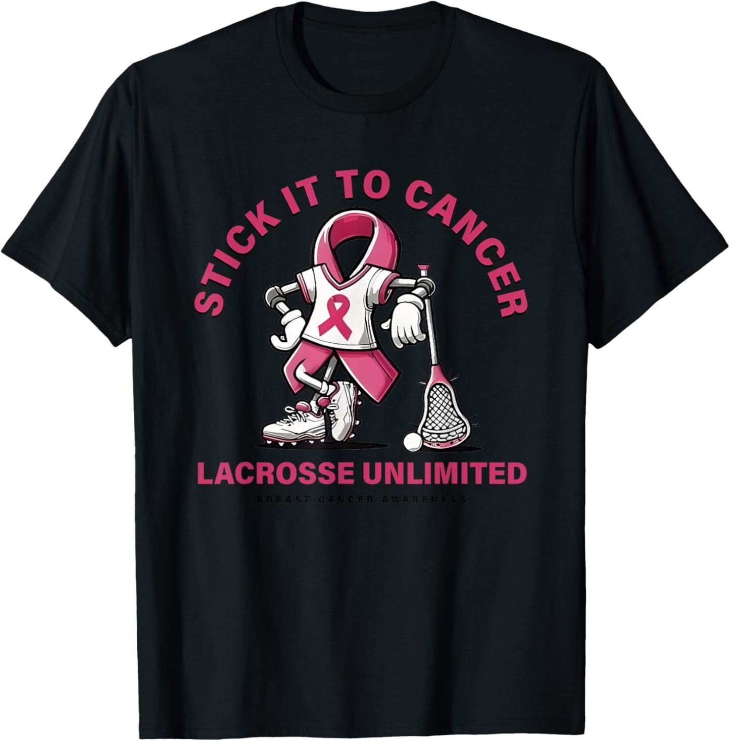 Stick It To Cancer Lacrosse Unlimited T-Shirt - T-Shirt | Black