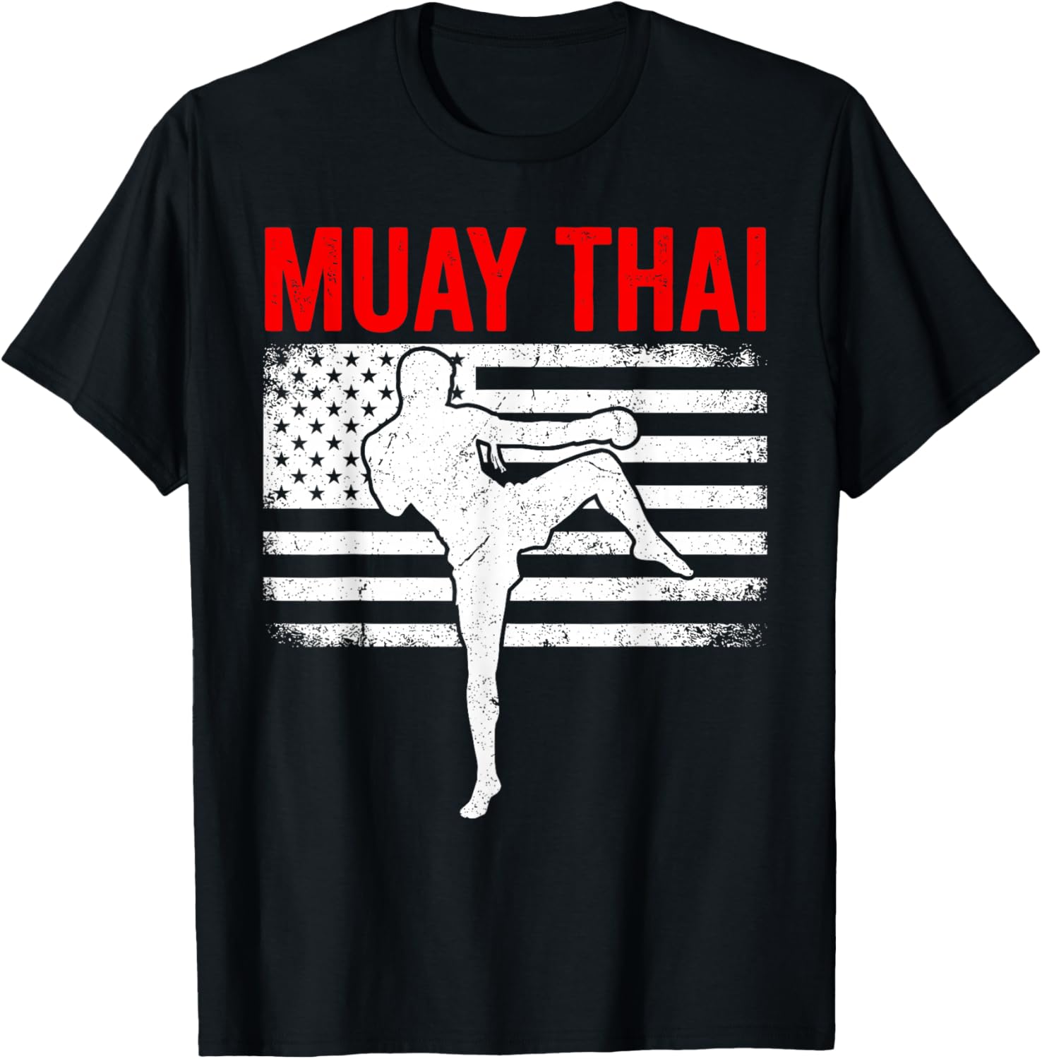 Funny Muay Thai Design Women Kids Mixed Martial Arts T-Shirt - T-Shirt | Black