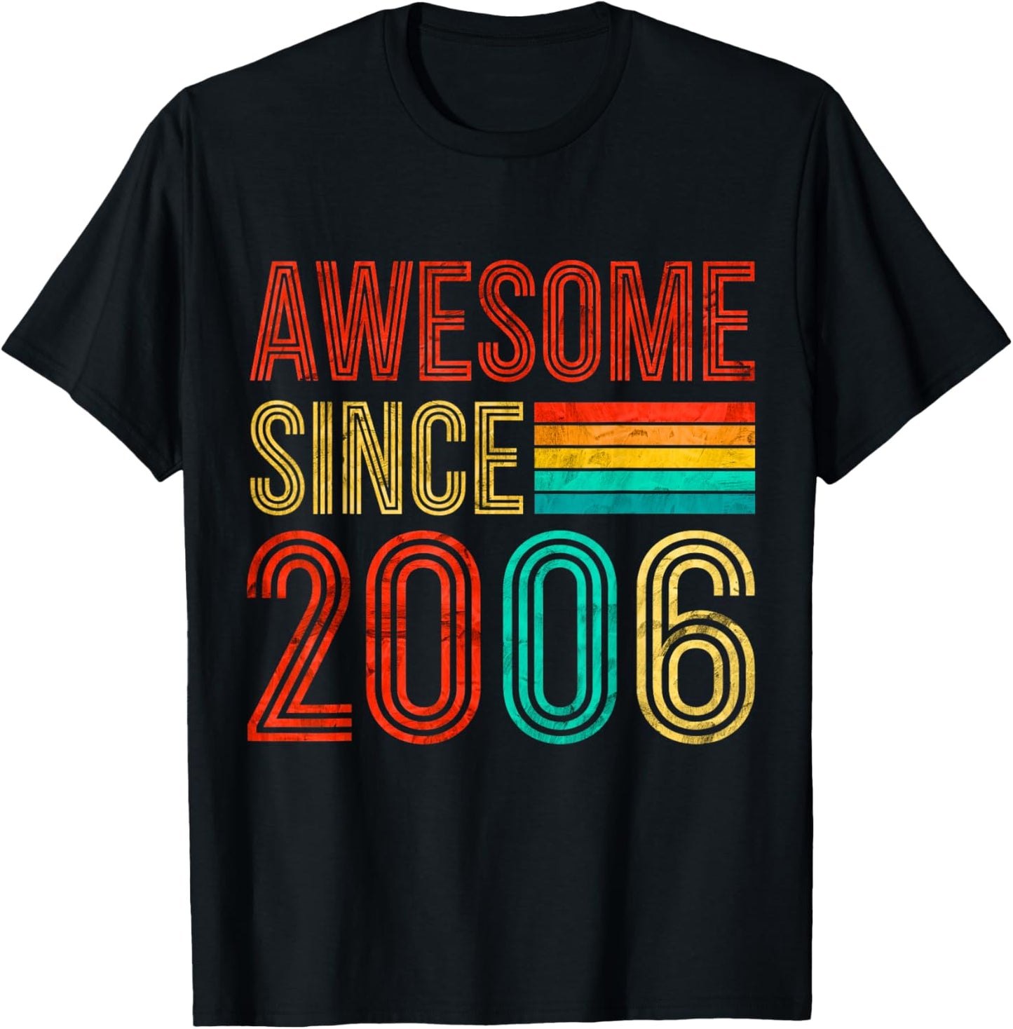 20 Birthday Men 20yr Awesome Vintage 2006 20th Birthday T-Shirt - T-Shirt | Black