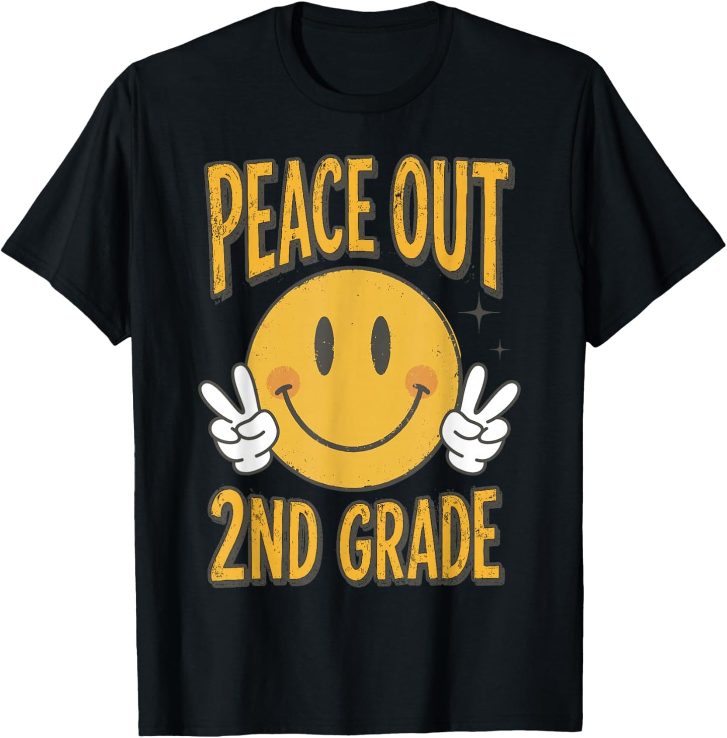Peace Out 2nd Grade Graduation 2026 Last Day of School T-Shirt - T-Shirt | Black