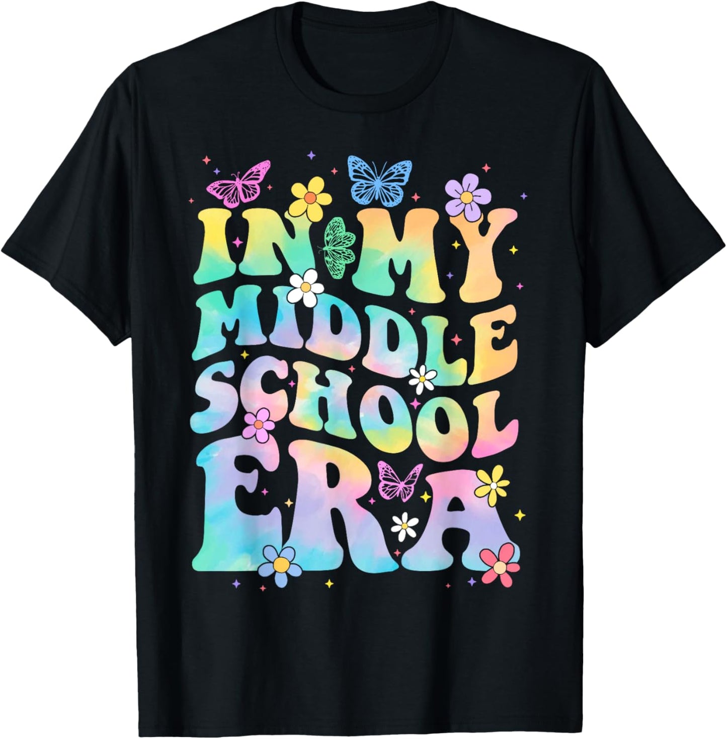 In My Middle School Era Back To School Outfits For Teacher Men Women Girls Kids T-Shirt - T-Shirt | Black