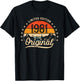 Limited Edition Original 1981 Vintage 45. Geburtstag Mann T-Shirt - T-Shirt | Black