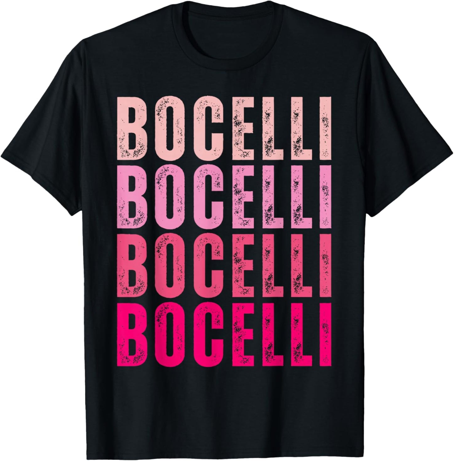 Vintage Bocelli Personalized Name I Love Bocelli T-Shirt - T-Shirt | Black