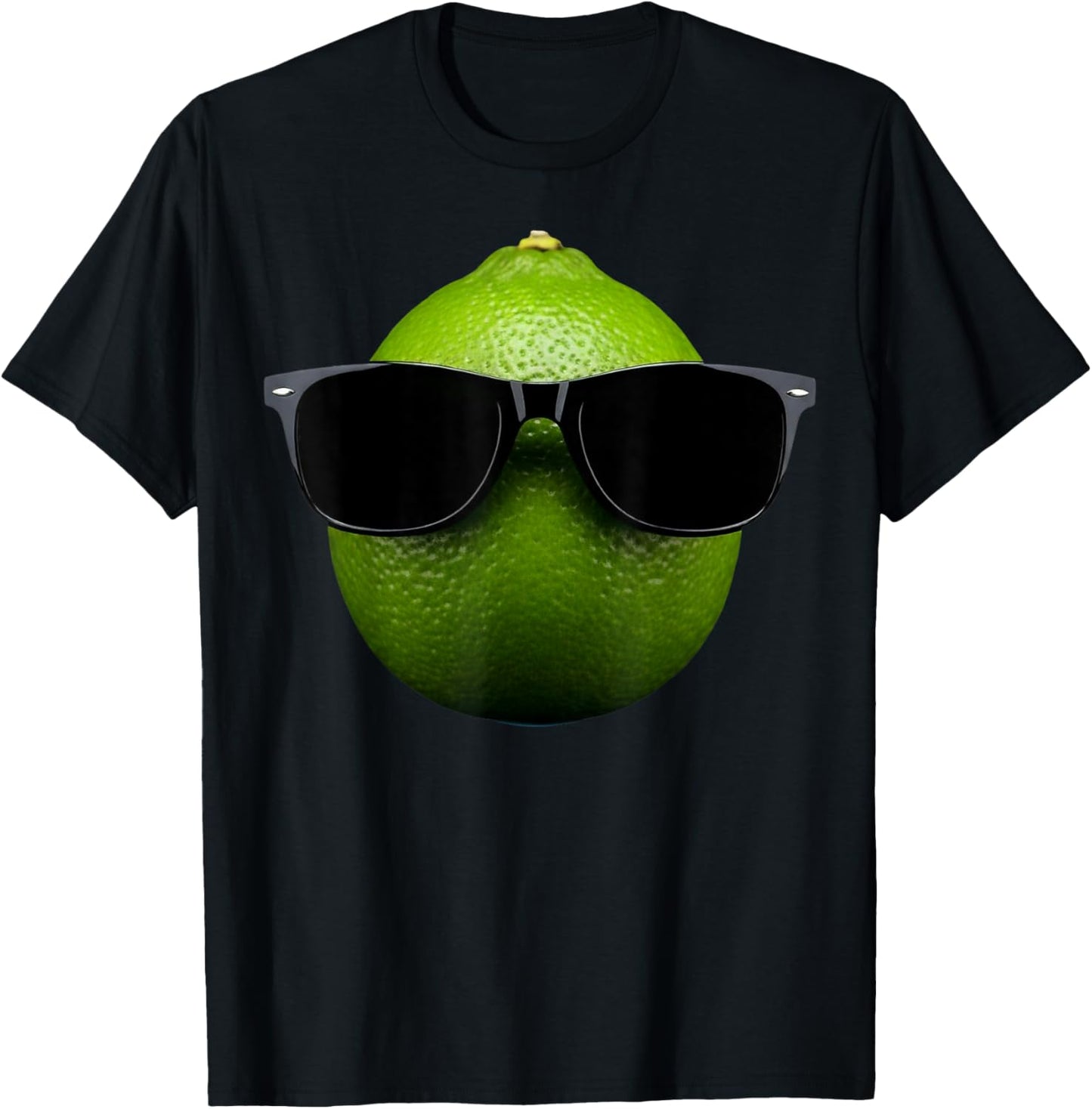 Cool Lime Wearing Sunglasses Funny Fruit T-Shirt - T-Shirt | Black