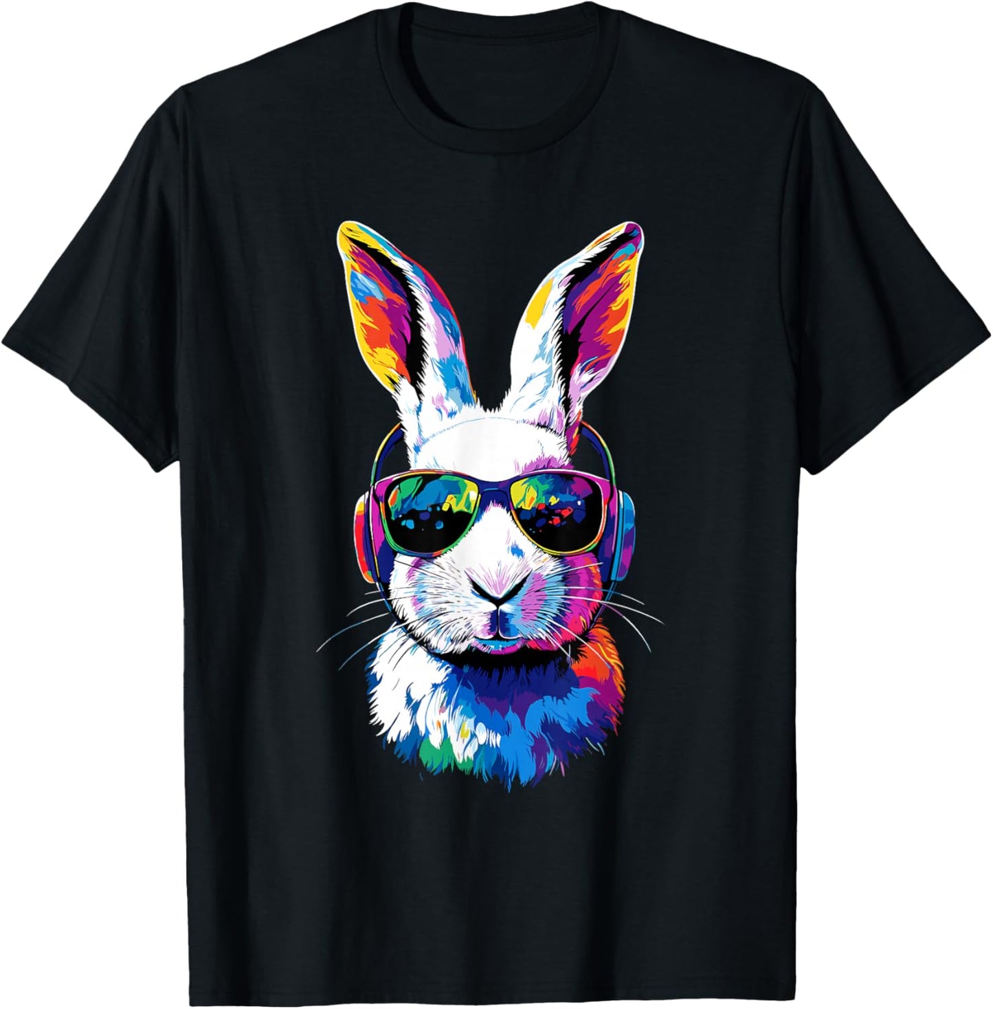 Rabbit Snow Hare Hare Fleece Hare White Rabbit T-Shirt - T-Shirt | Black